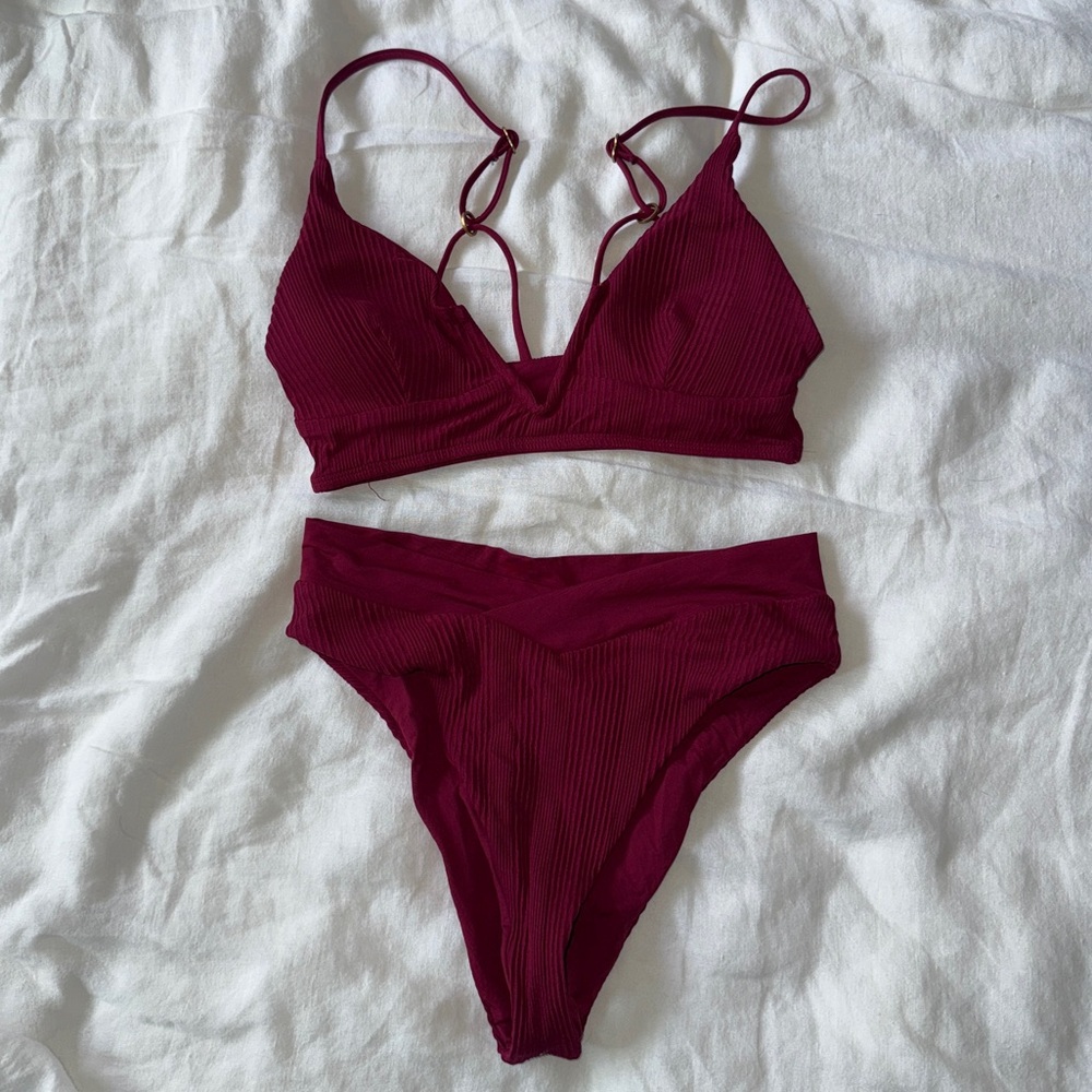 LSPACE Pointelle Rib Bikini Set